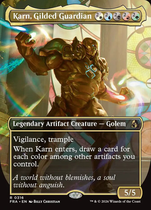 Karn, Gilded Guardian - Borderless (Foil)