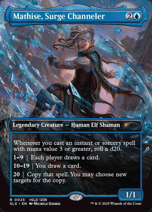 Mathise, Surge Channeler - Borderless - Full Art - Inverted - Legendary