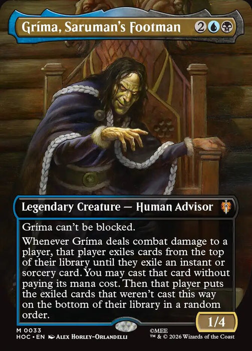 Gríma, Saruman's Footman - Borderless (Foil)