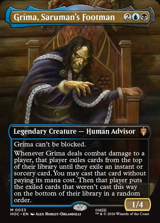 Gríma, Saruman's Footman - Borderless (Foil)