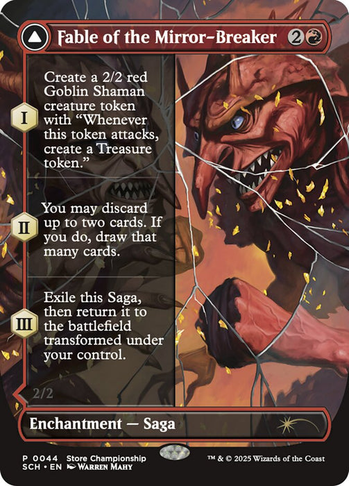 Fable of the Mirror-Breaker // Reflection of Kiki-Jiki - Borderless - Enchantment - Inverted (Foil)