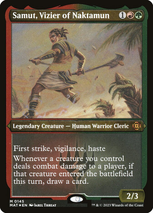 Samut, Vizier of Naktamun - Etched - Inverted - Legendary - Etched (Foil)