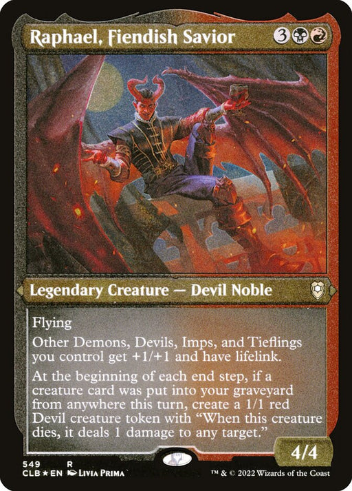 Raphael, Fiendish Savior - Etched - Inverted - Legendary - Etched (Foil)