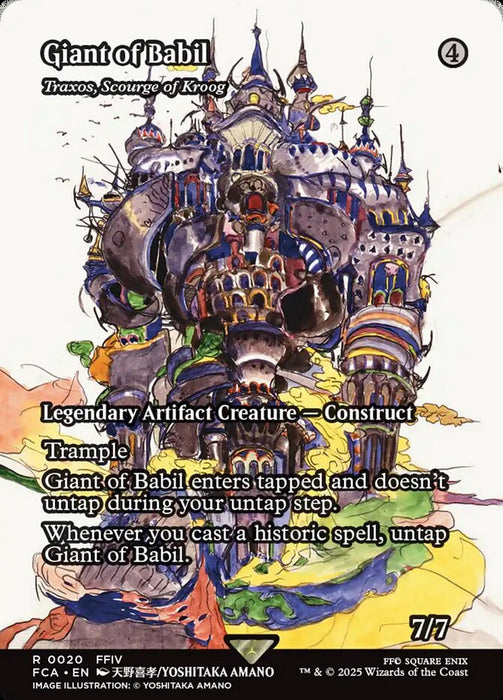 Giant of Babil - Traxos, Scourge of Kroog - Borderless - Full Art - Legendary - Inverted