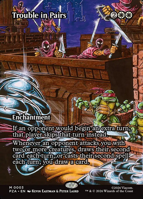 Trouble in Pairs - Borderless - Full Art - Enchantment - Inverted (Foil)