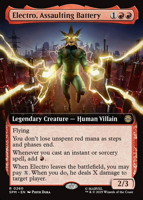 Electro, Assaulting Battery - Extended Art - Legendary (Foil)