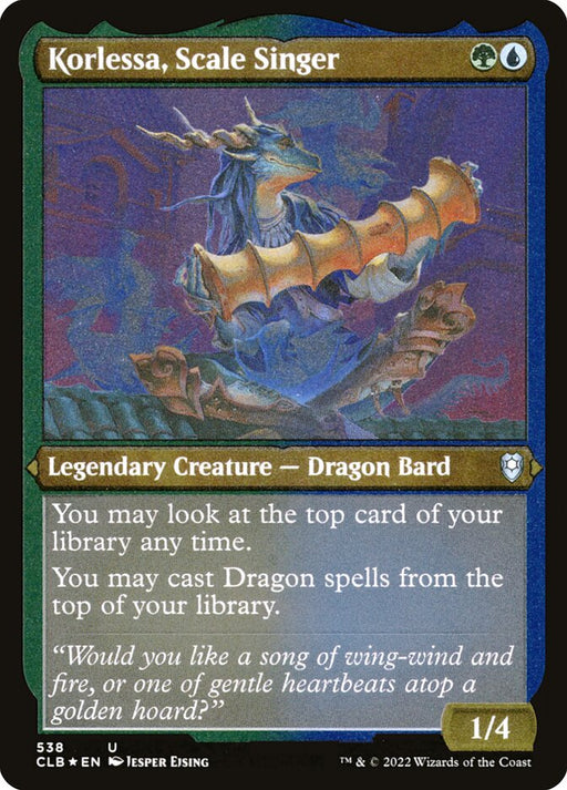 Korlessa, Scale Singer - Etched - Inverted - Legendary - Etched (Foil)