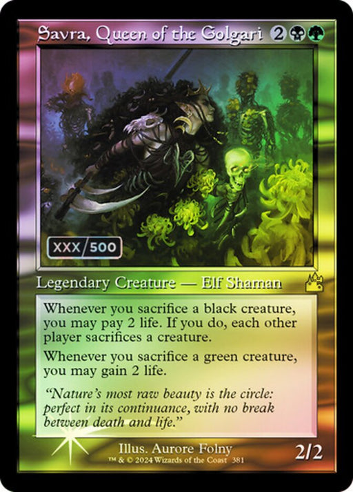 Savra, Queen of the Golgari - Retro Frame (Foil)
