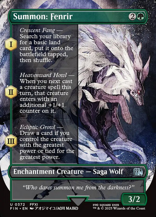 Summon: Fenrir - Borderless - Full Art - Enchantment - Inverted (Foil)