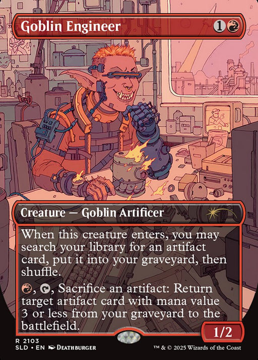 Goblin Engineer - Borderless - Full Art - Inverted