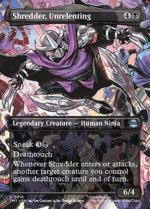 Shredder, Unrelenting - Borderless - Full Art - Inverted - Legendary (Foil)