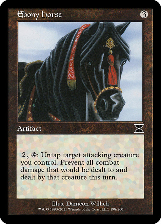 Ebony Horse - Retro Frame (Foil)