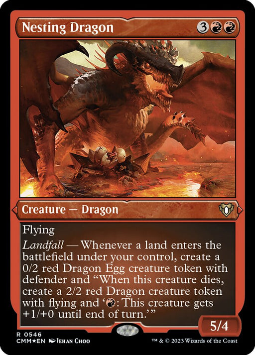 Nesting Dragon - Etched - Inverted - Etched (Foil)