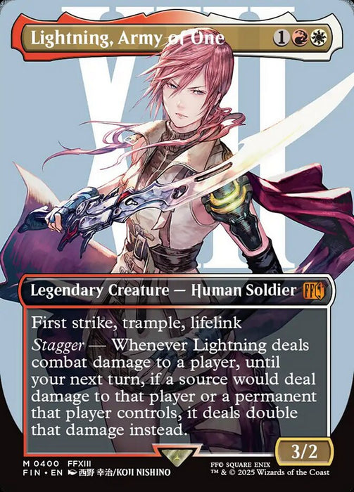 Lightning, Army of One - Borderless - Full Art - Inverted - Legendary (Foil)