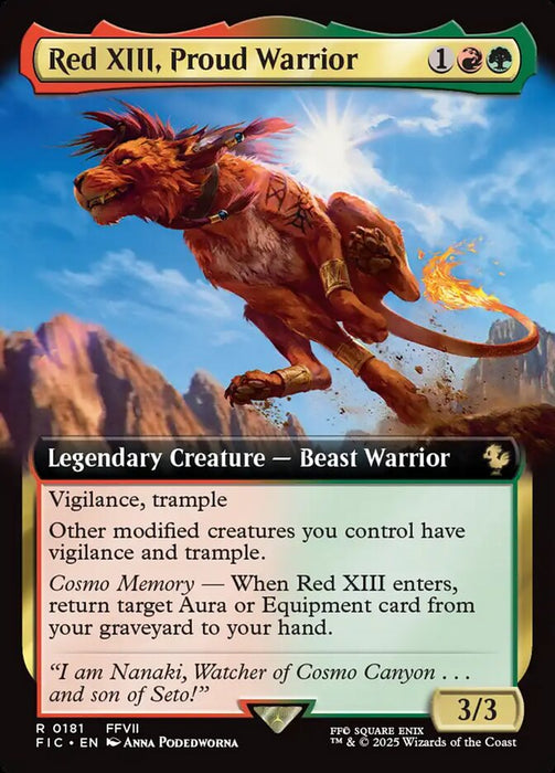 Red XIII, Proud Warrior - Extended Art - Legendary