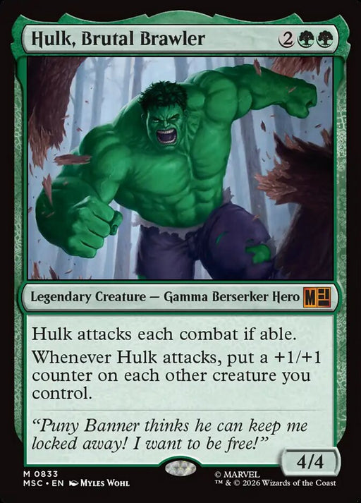 Hulk, Brutal Brawler - Legendary (Foil)