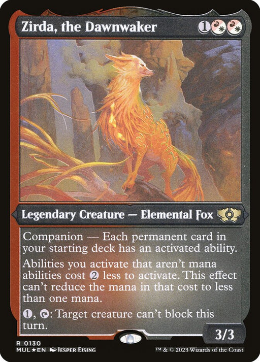 Zirda, the Dawnwaker - Companion - Etched - Inverted - Legendary - Etched (Foil)