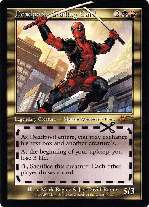 Deadpool, Trading Card - Retro Frame