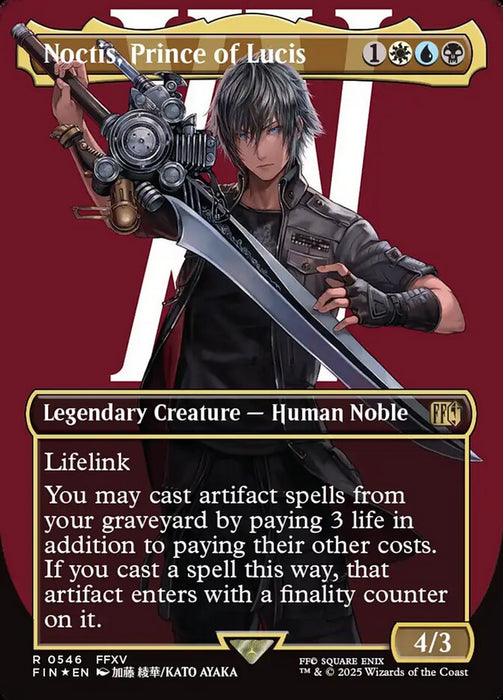 Noctis, Prince of Lucis - Borderless - Full Art - Inverted - Legendary (Foil)