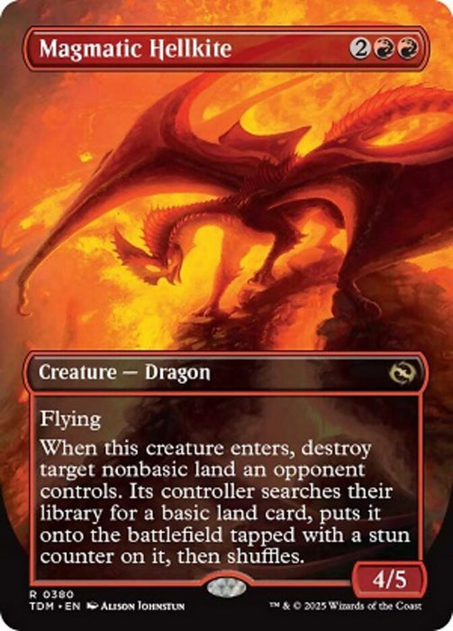 Magmatic Hellkite // Magmatic Hellkite - Borderless - Full Art - Inverted