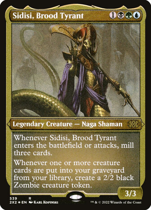 Sidisi, Brood Tyrant - Etched - Inverted - Legendary - Etched (Foil)