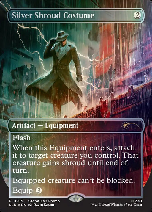 Silver Shroud Costume - Borderless - Full Art - Inverted (Foil)