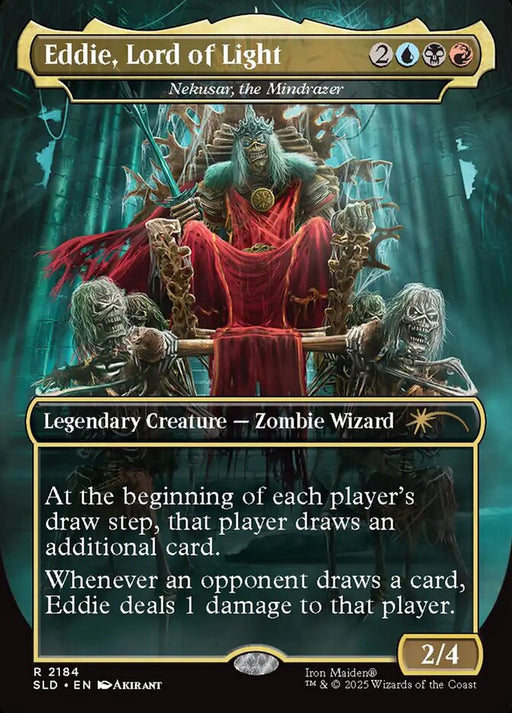 Eddie, Lord of Light - Nekusar, the Mindrazer - Borderless - Full Art - Inverted - Legendary (Foil)