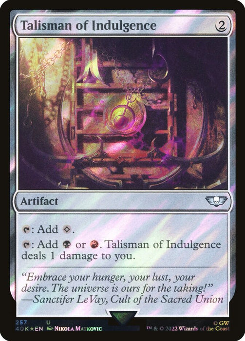 Talisman of Indulgence - Surge Foil (Foil)