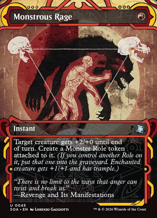 Monstrous Rage - Borderless - Inverted - Showcase (Foil)