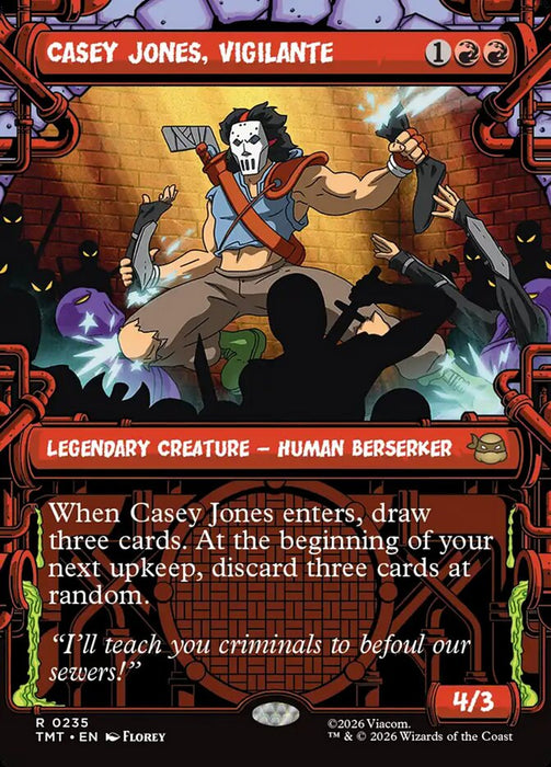 Casey Jones, Vigilante - Borderless - Inverted - Legendary - Showcase (Foil)