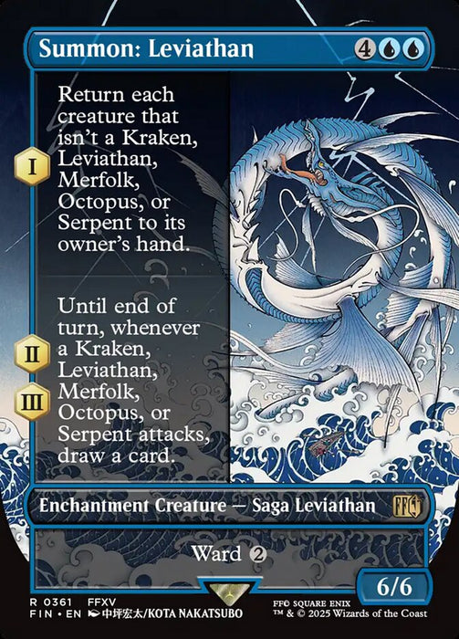 Summon: Leviathan - Borderless - Full Art - Enchantment - Inverted