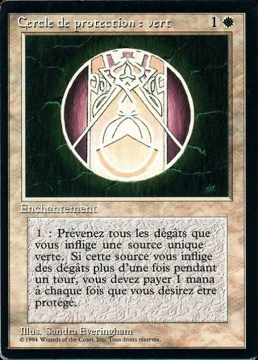 Cercle de protection : vert - Circle of Protection: Green