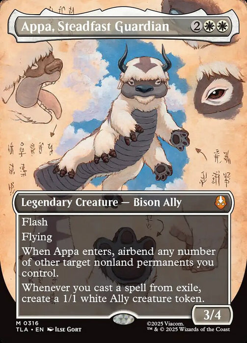 Appa, Steadfast Guardian - Borderless - Full Art - Inverted - Legendary (Foil)