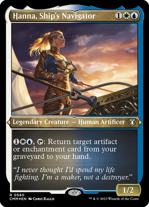 Hanna, Ship's Navigator - Etched - Inverted - Legendary - Etched (Foil)