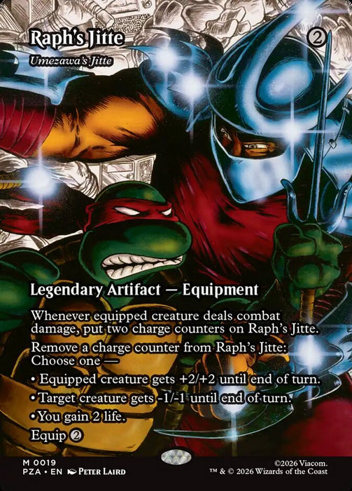 Raph's Jitte - Umezawa's Jitte - Borderless - Full Art - Inverted - Legendary