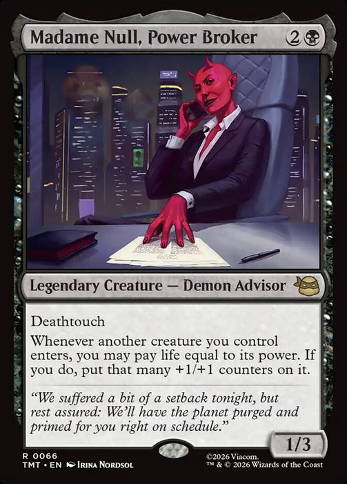 Madame Null, Power Broker - Legendary
