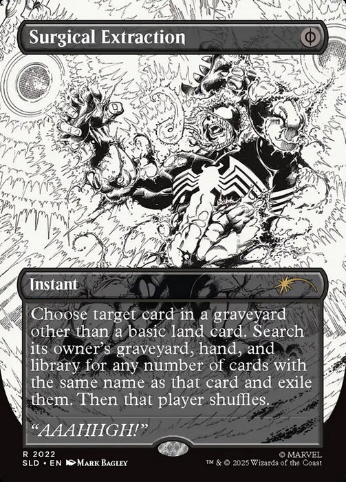 Surgical Extraction - Borderless - Full Art - Inverted (Foil)