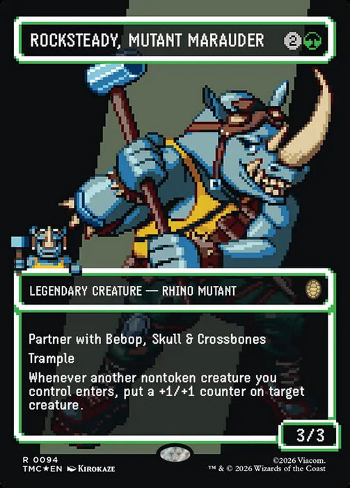 Rocksteady, Mutant Marauder - Borderless - Full Art - Inverted - Legendary (Foil)