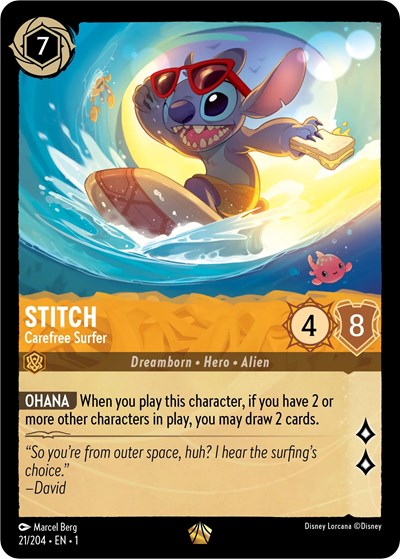 Stitch - Carefree Surfer - Foil