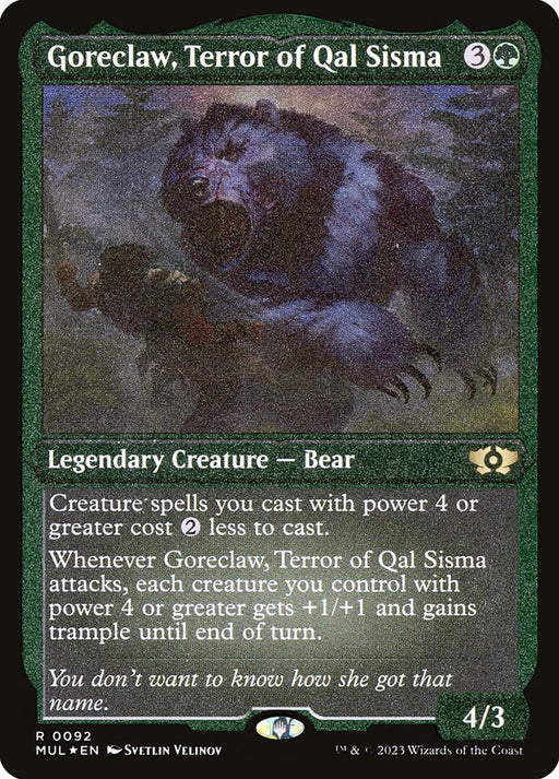 Goreclaw, Terror of Qal Sisma - Etched - Inverted - Legendary - Etched (Foil)