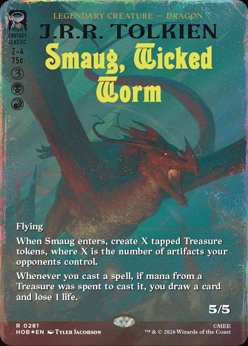 Smaug, Wicked Worm - Borderless - Surge Foil (Foil)