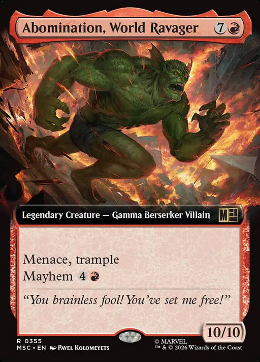 Abomination, World Ravager - Extended Art - Legendary