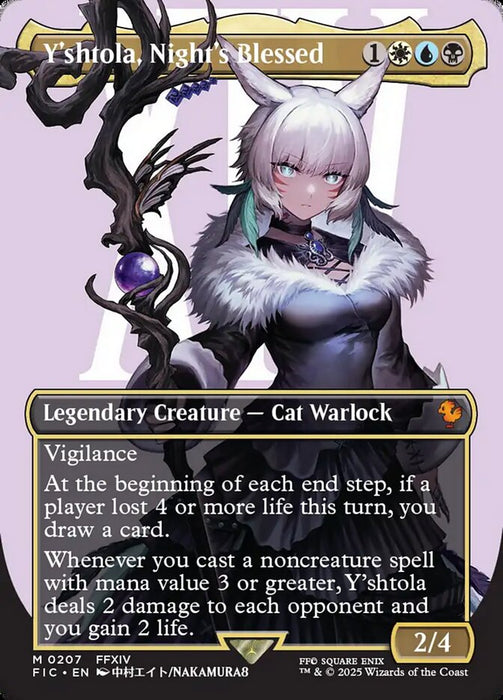 Y'shtola, Night's Blessed - Borderless - Full Art - Inverted - Legendary