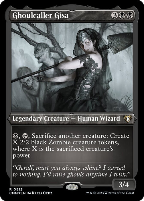 Ghoulcaller Gisa - Etched - Inverted - Legendary - Etched (Foil)