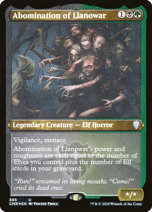 Abomination of Llanowar - Etched - Inverted - Legendary - Etched (Foil)
