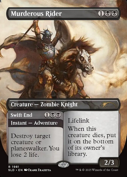 Murderous Rider // Swift End - Borderless - Full Art - Inverted