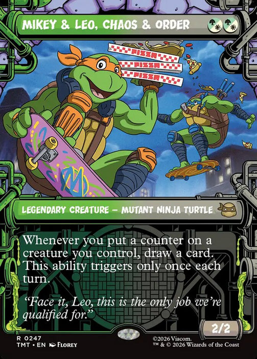 Mikey & Leo, Chaos & Order - Borderless - Inverted - Legendary - Showcase (Foil)