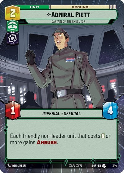 Admiral Piett - Captain of the Executor - Hyperspace