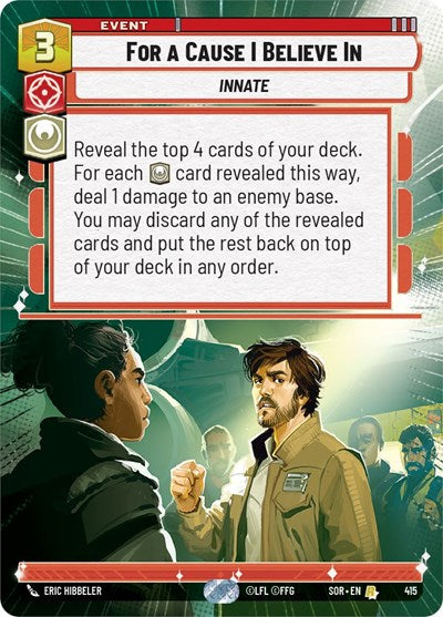 For A Cause I Believe In  (Hyperspace) - Foil