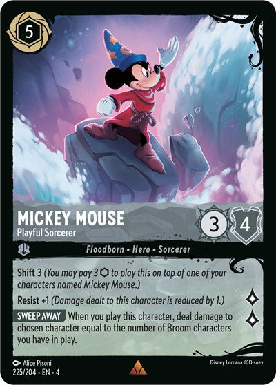 Mickey Mouse - Playful Sorcerer (225/204) - Foil